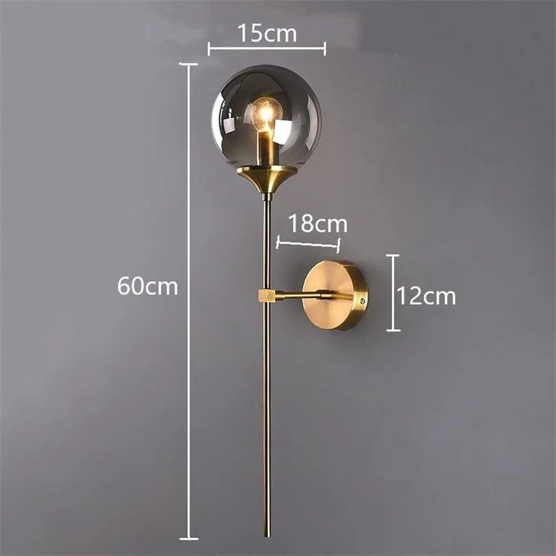 Modern Simple Wall Lamp for Home Glass lampshade Nordic LED Wall Lamps living room wall decor Luminaire Bedroom Light Fixture