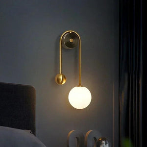 Modern Wall Lamp Glass Ball Lampshade LED Gold Home Decor Living Room Bedroom Interior Lighting Sconce Nordic Luminaire Light