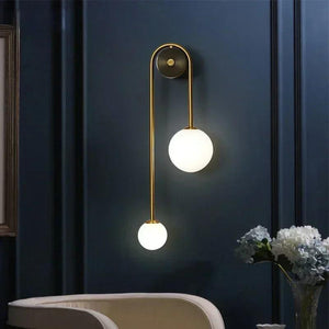 Modern Wall Lamp Glass Ball Lampshade LED Gold Home Decor Living Room Bedroom Interior Lighting Sconce Nordic Luminaire Light