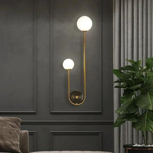 Modern Wall Lamp Glass Ball Lampshade LED Gold Home Decor Living Room Bedroom Interior Lighting Sconce Nordic Luminaire Light