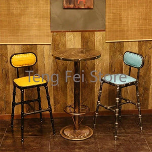 Modern Wooden Bar Tables Reception High Round Drink Coffee Bar Tables Cocktail Nightclub Stehtisch Commercial Furniture SR50BT