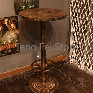 Modern Wooden Bar Tables Reception High Round Drink Coffee Bar Tables Cocktail Nightclub Stehtisch Commercial Furniture SR50BT