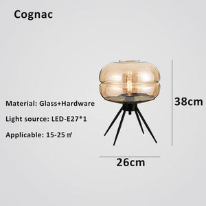 Modern glass desk lamp creative glass decorative lamp desk bedroom lamp LED lamp living room decorative lamp