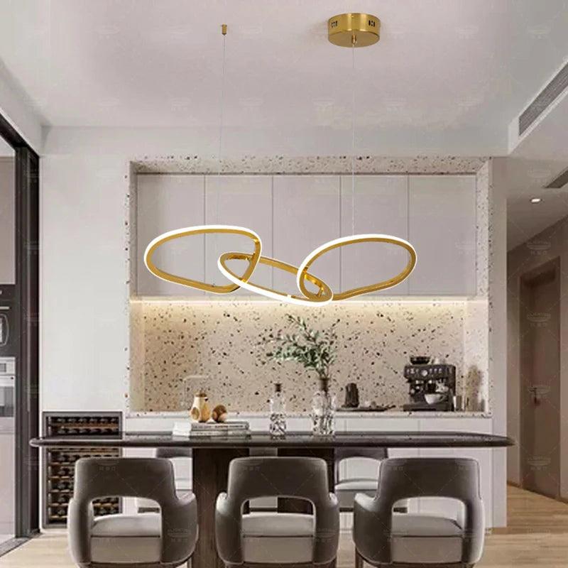 Modern gold dine dining room Pendant lights indoor lighting Ceiling lamp hanging light fixture Chandelier lamps for living room