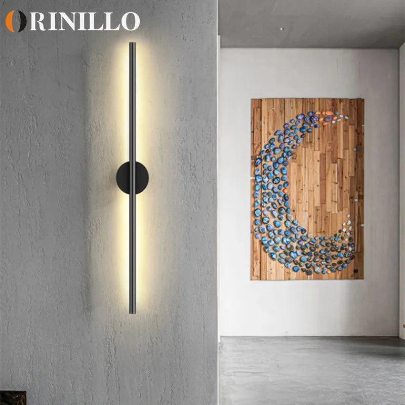 Modern minimalist led long wall lamp living room TV sofa bedroom bedside lamp background wall decorative lamp interior