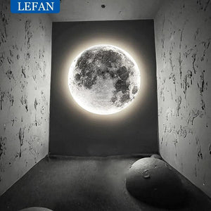 Modern moon wall lamp creative mural living room background wall decoration lamp minimalist art bedside wall light