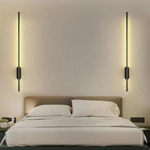 Modern simple linear tube LED wall lamp up down background opposite wall light LED bedside foyer corridor black gold LED sconce