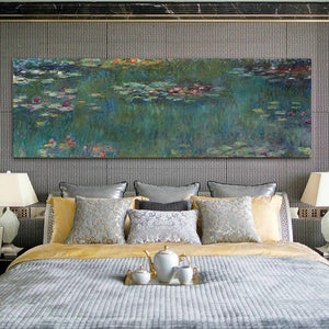 Monet Water Lilies Oil Paintings Reproductions Print On Canvas Art Prints Famous Artwork By Monet Wall Pictures For Bed Room