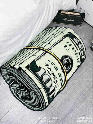 Money Creative Carpet Cozy Soft Bedroom Carpets Y2K Bedside Rugs Living Room US dollar Rug Bathroom Door Mat Dry Absorbent Mats