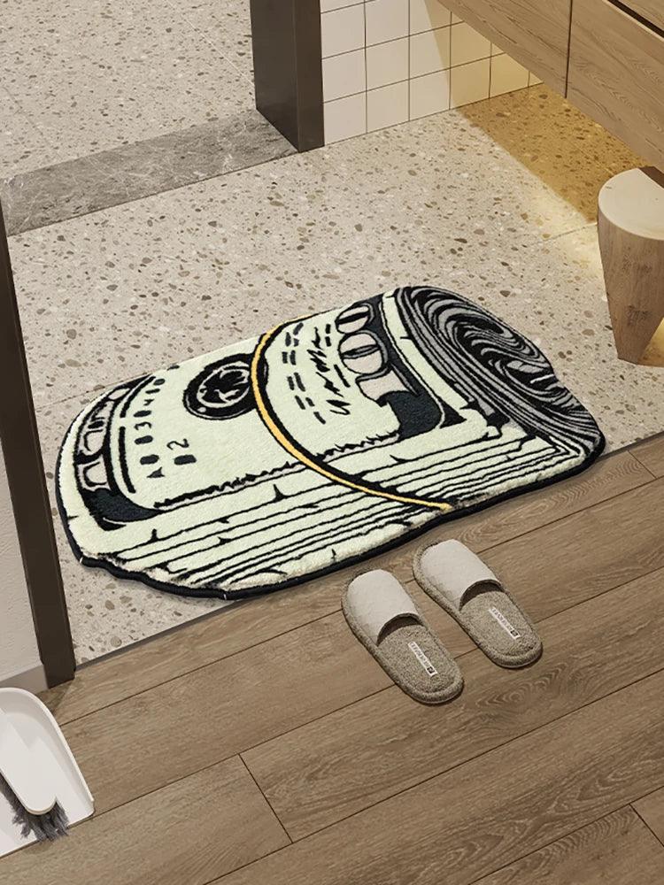 Money Creative Carpet Cozy Soft Bedroom Carpets Y2K Bedside Rugs Living Room US dollar Rug Bathroom Door Mat Dry Absorbent Mats