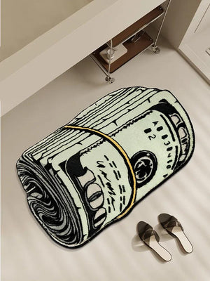 Money Creative Carpet Cozy Soft Bedroom Carpets Y2K Bedside Rugs Living Room US dollar Rug Bathroom Door Mat Dry Absorbent Mats