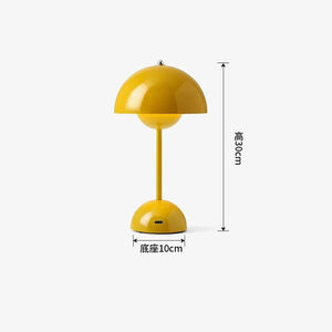 Mushroom Flower Bud Rechargeable LED Table Lamps Desk Night For Bedroom Dining Touch Night Light Simple Modern Decoration