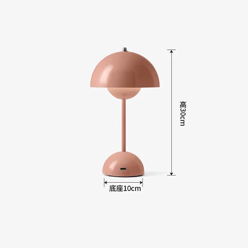 Mushroom Flower Bud Rechargeable LED Table Lamps Desk Night For Bedroom Dining Touch Night Light Simple Modern Decoration