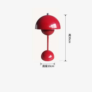 Mushroom Flower Bud Rechargeable LED Table Lamps Desk Night For Bedroom Dining Touch Night Light Simple Modern Decoration