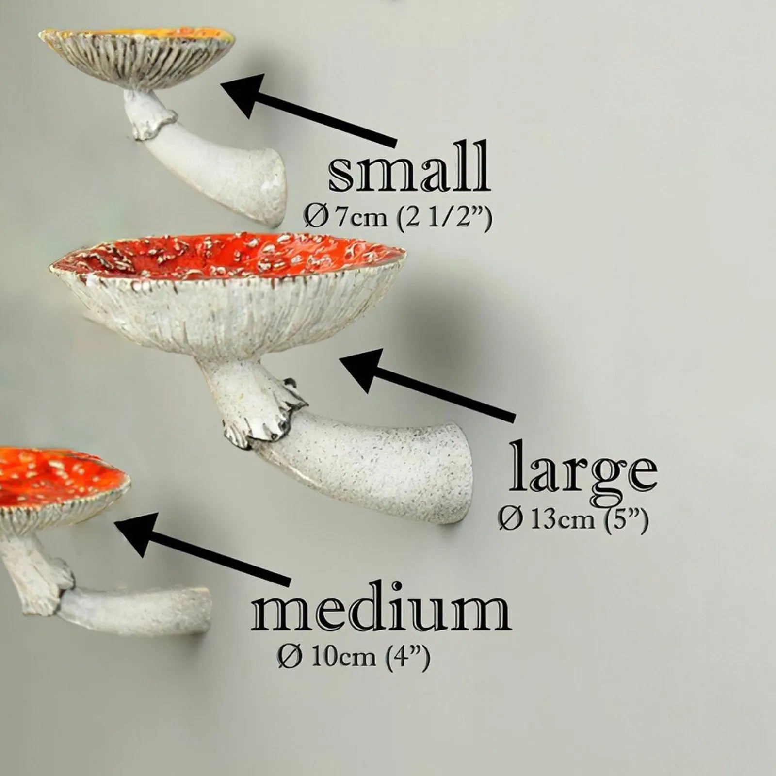 Mushroom Wall Hanging Shelf Decoration Frame Amanita Shaped Floating Shelf 3 Size Wall Hanging Storage Rack Home Ornaments