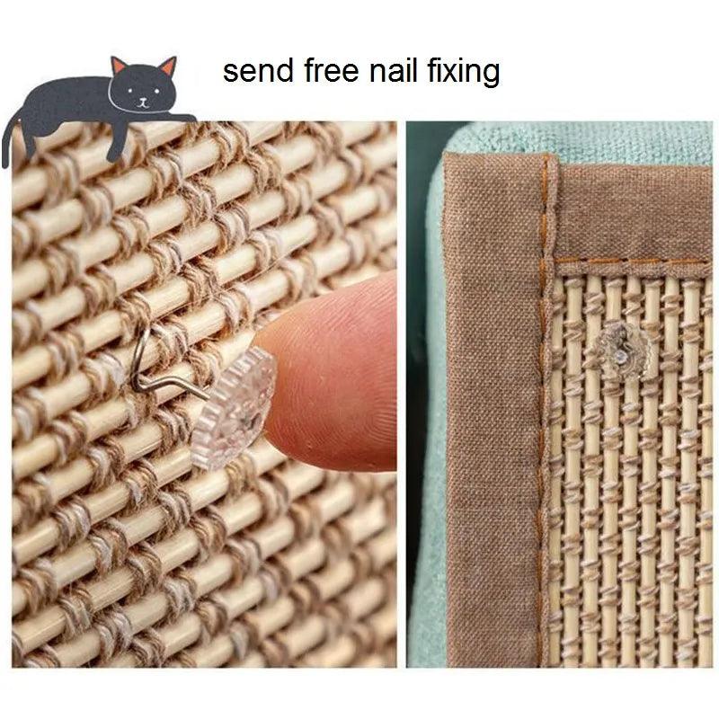 Natural Bamboo Cat Scratcher Sofa Mats Board Cat Scratch for Sharpen Nails Scraper Pet Tree Toys Chair Sofa Furniture Protector