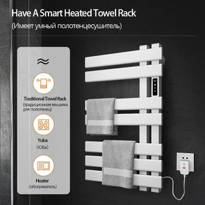 New 2023 Bathroom Radiator Electric Towel Rail Smart Touch Thermostatic Heating Rack 220V Energy Saving Warmer Home Accessories