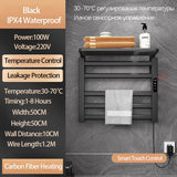 New 2023 Bathroom Radiator Electric Towel Rail Smart Touch Thermostatic Heating Rack 220V Energy Saving Warmer Home Accessories