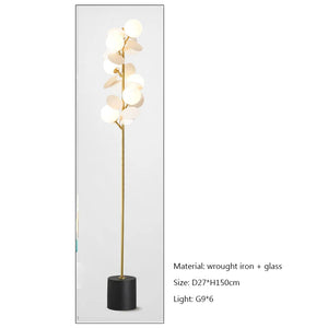 New Colourful Leaf Led Luxurious Minimal Floor Lamp for Living Room Home Decor Bedroom Bedside Lamp Indoor Standing Light