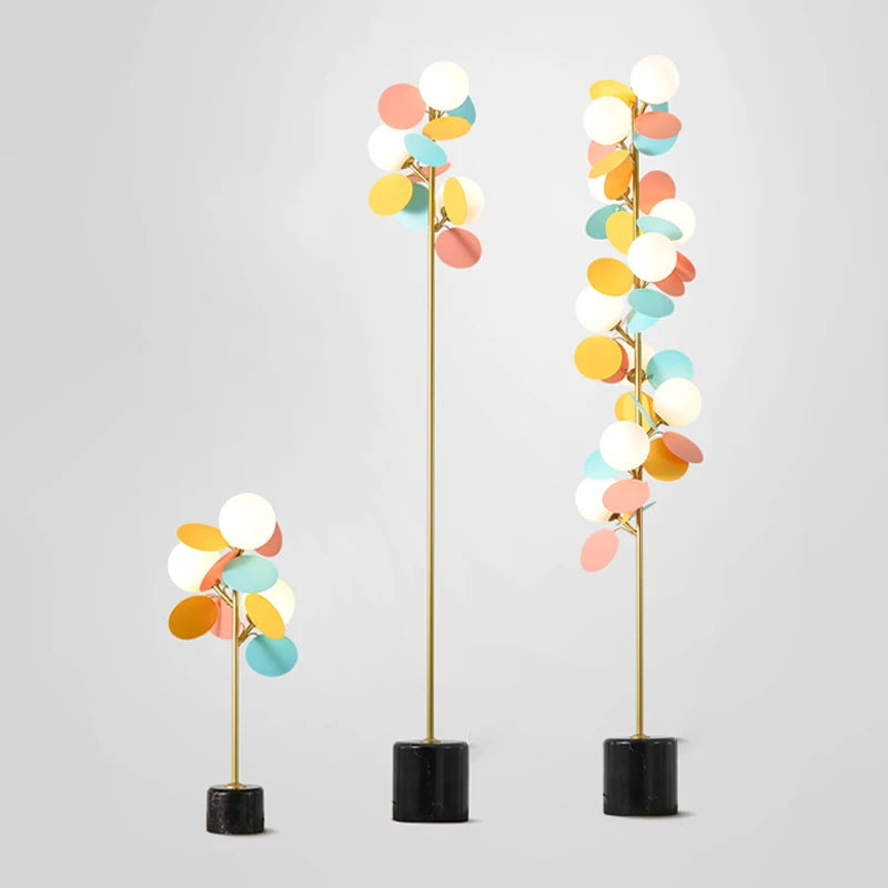 New Colourful Leaf Led Luxurious Minimal Floor Lamp for Living Room Home Decor Bedroom Bedside Lamp Indoor Standing Light