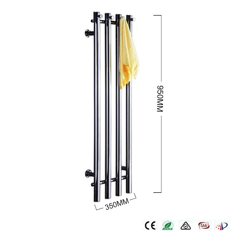 New Design Bathroom Accessories Stainless Steel 304 Electric Heated Towel Rail Matt Black Vertical Towel Warmer Radiator