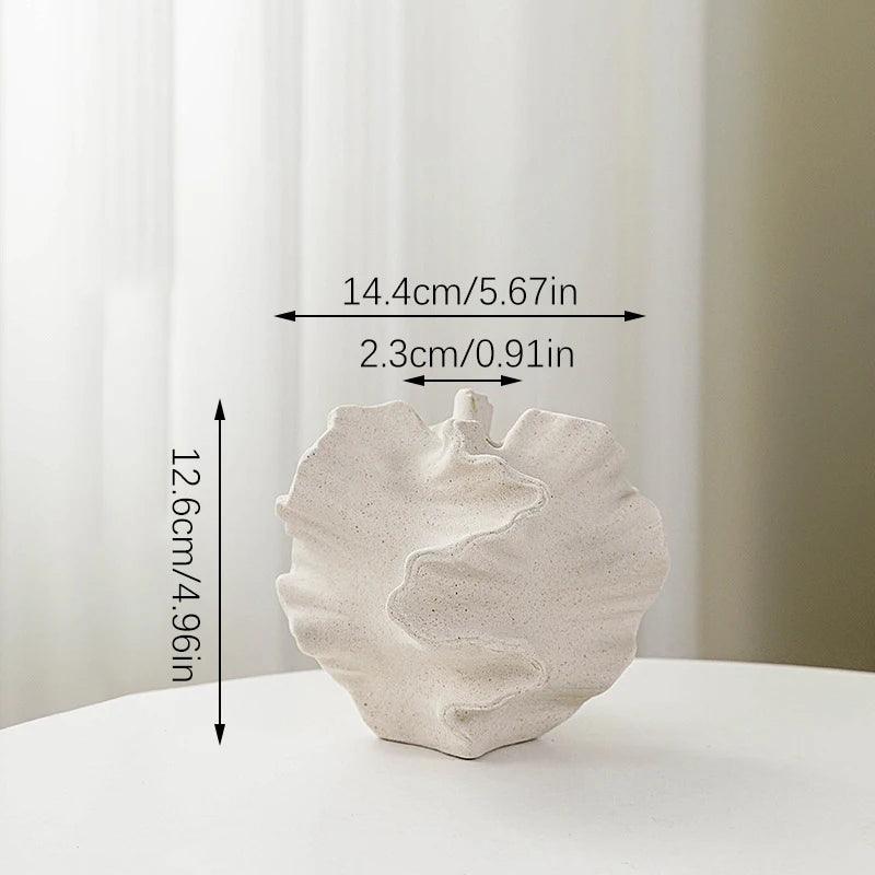 New European Style Wavy Plain White Ceramic Vase Frosted Hydroponic Dried Flower Arrangement Home Decoration Gifts And Crafts