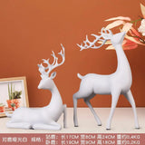 New High End Deer Statue Reindeer Figurines Resin Sculpture For Living Room Luxury Home Decoration Nordic Tabletop Ornaments