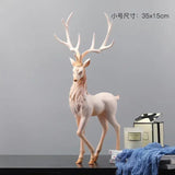 New High End Deer Statue Reindeer Figurines Resin Sculpture For Living Room Luxury Home Decoration Nordic Tabletop Ornaments