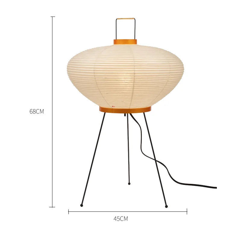 New Japanese Noguchi Isamu Floor Lamp Tea Room Rice Paper Lamp Simple Bedroom Study Floor Lamp Designer Table Light Fixtures