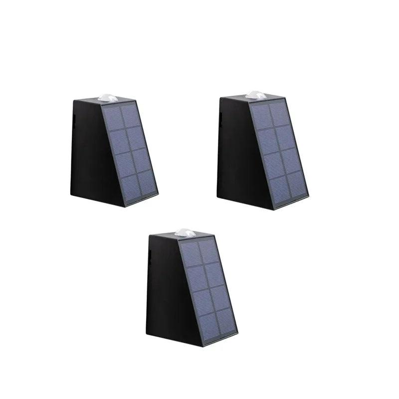 New LED Outdoor Solar Wall Light Garden Villa Courtyard Porch Landscape Decorative Lamp Up And Down Luminous Wall Washer Lights