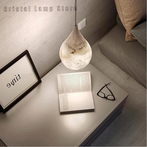 New Postmodern American Design Alabaster Raindrop Pendant Lighting Minimalist style lighting for bedrooms and restaurants