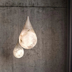 New Postmodern American Design Alabaster Raindrop Pendant Lighting Minimalist style lighting for bedrooms and restaurants