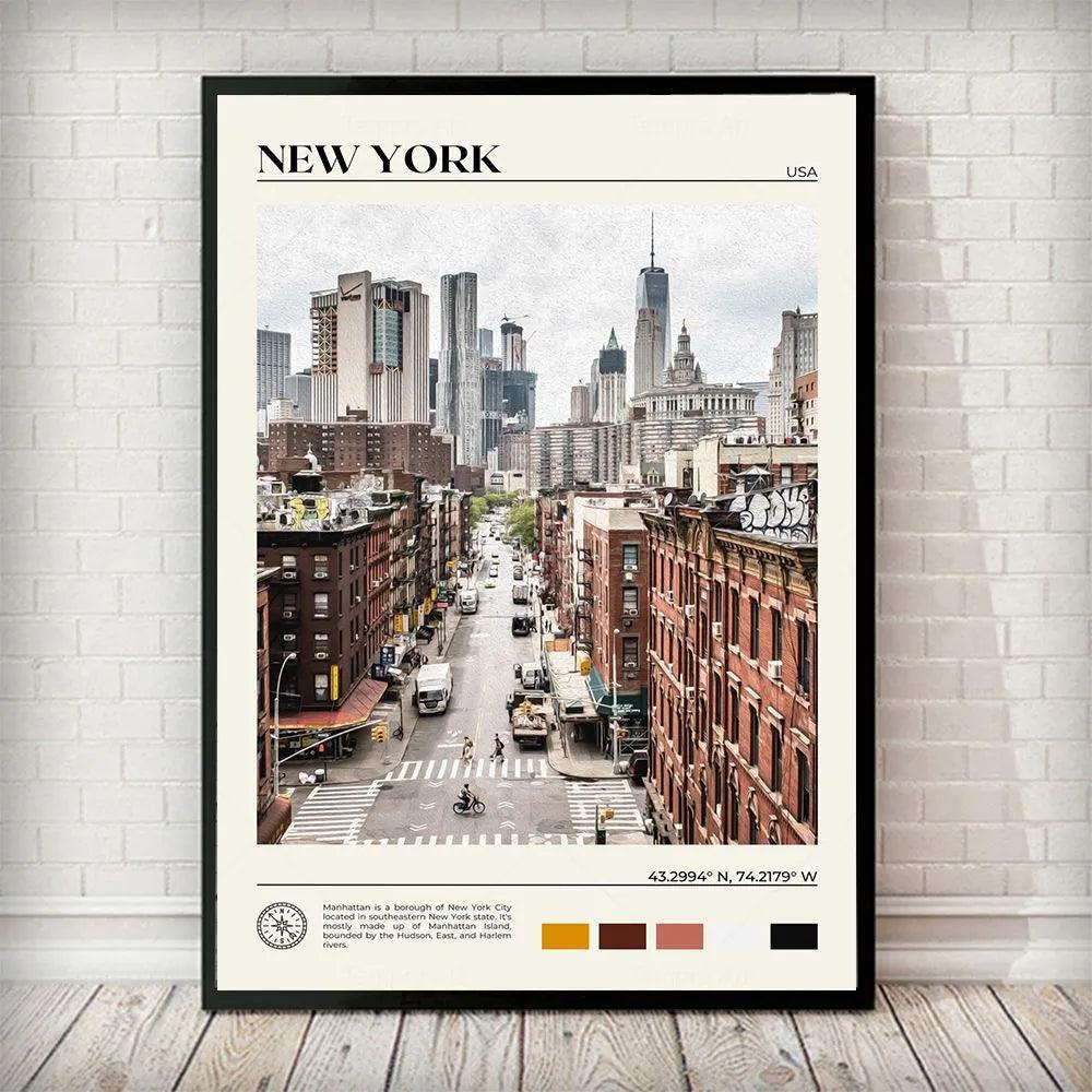 New York Hawaii Los Angeles Florence Amsterdam Southern California Cityscape Prints Travel Canvas Poster Living Room Wall Decor