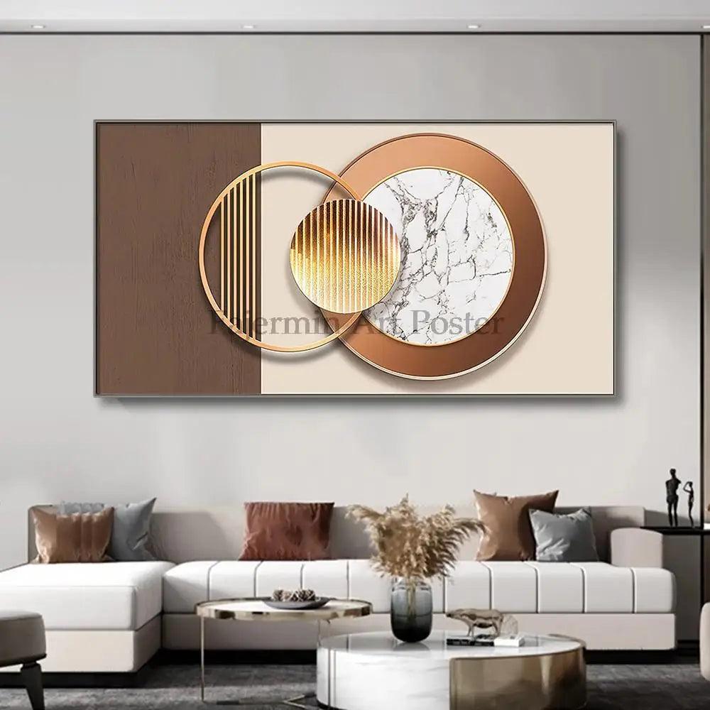 Nordic Abstract Geometric Canvas Interior Paintings Modern Living Room Wall Art Poster Pictures Prints Living Room Decoration