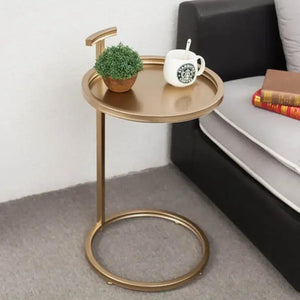 Nordic Art Sofa Side Coffee Table Simple Luxury Metal Small Coffee Table Round Apartment Muebles Para El Hogar Home Furniture WZ