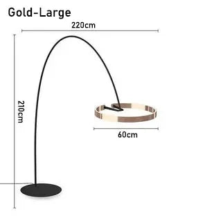 Nordic Circle Fishing Floor Lamp Modern LED Wrought Iron Art Luminaires for Living Room Bedroom Sofa Home Decor Standing Light