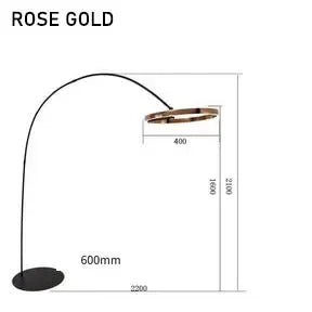 Nordic Circle Fishing Floor Lamp Modern LED Wrought Iron Art Luminaires for Living Room Bedroom Sofa Home Decor Standing Light