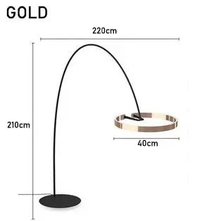 Nordic Circle Fishing Floor Lamp Modern LED Wrought Iron Art Luminaires for Living Room Bedroom Sofa Home Decor Standing Light