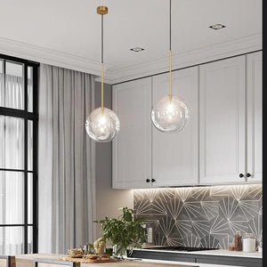 Nordic Clear Glass Pendant Lights Modern cafe bar Glass Ball Pendant Lamp Dining Room Kitchen fixtures Hanging Lamp Suspension