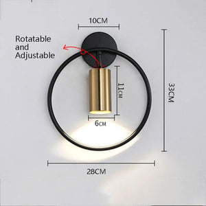 Nordic Creative LED Luxury Wall lamp Living room Metal Fashion Modern Minimalist Bedside Wall light Bedroom Fixtures Lighting