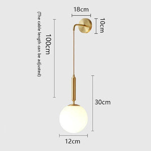 Nordic Creative LED Luxury Wall lamp Living room Metal Fashion Modern Minimalist Bedside Wall light Bedroom Fixtures Lighting