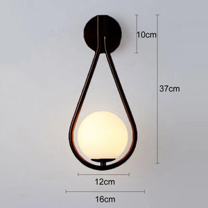 Nordic Creative LED Luxury Wall lamp Living room Metal Fashion Modern Minimalist Bedside Wall light Bedroom Fixtures Lighting