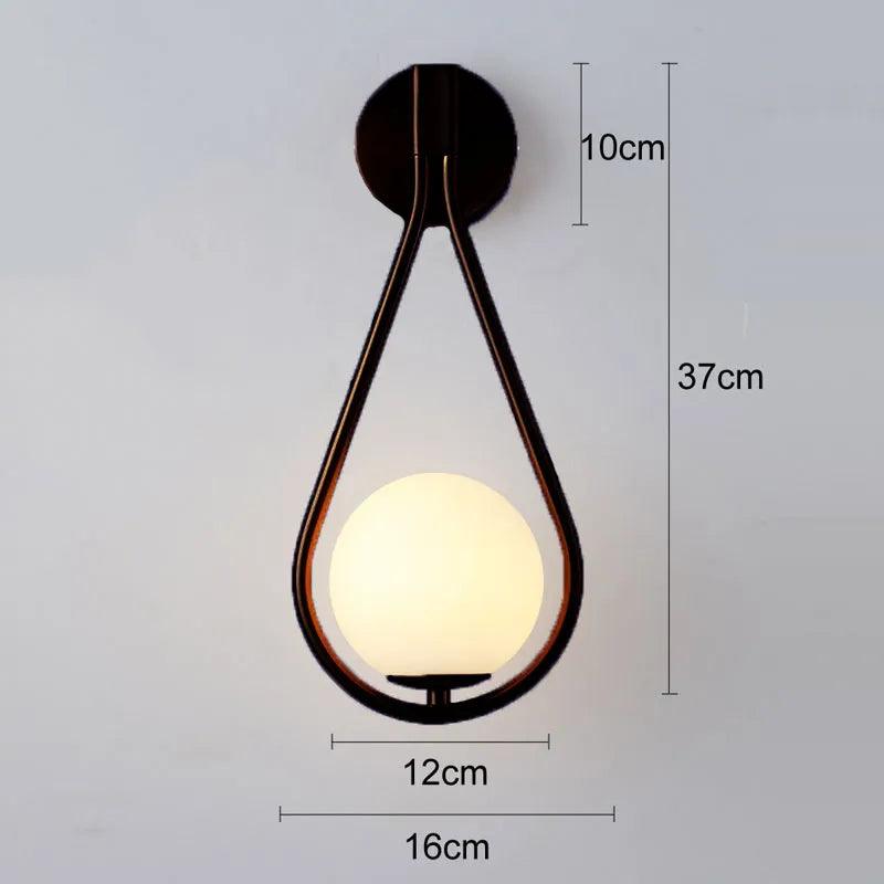 Nordic Creative LED Luxury Wall lamp Living room Metal Fashion Modern Minimalist Bedside Wall light Bedroom Fixtures Lighting