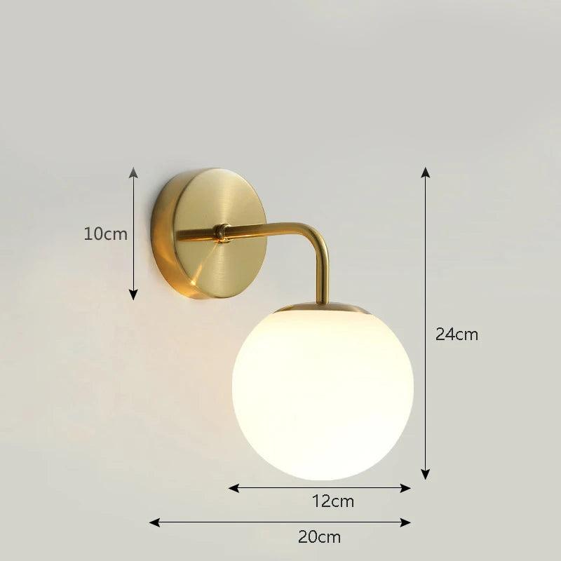 Nordic Creative LED Luxury Wall lamp Living room Metal Fashion Modern Minimalist Bedside Wall light Bedroom Fixtures Lighting