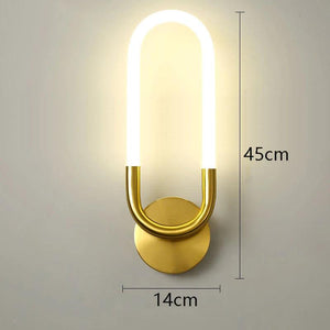 Nordic Creative LED Luxury Wall lamp Living room Metal Fashion Modern Minimalist Bedside Wall light Bedroom Fixtures Lighting