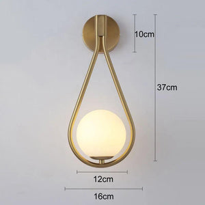 Nordic Creative LED Luxury Wall lamp Living room Metal Fashion Modern Minimalist Bedside Wall light Bedroom Fixtures Lighting