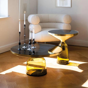 Nordic Designer Coffee Tables Round Glass Living Room Hospitality Side Table Transparent Unique Mesa De Centro Bedroom Furniture