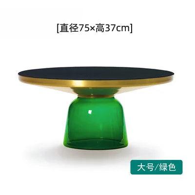 Nordic Designer Coffee Tables Round Glass Living Room Hospitality Side Table Transparent Unique Mesa De Centro Bedroom Furniture