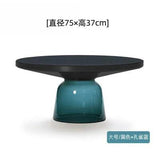 Nordic Designer Coffee Tables Round Glass Living Room Hospitality Side Table Transparent Unique Mesa De Centro Bedroom Furniture