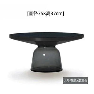 Nordic Designer Coffee Tables Round Glass Living Room Hospitality Side Table Transparent Unique Mesa De Centro Bedroom Furniture